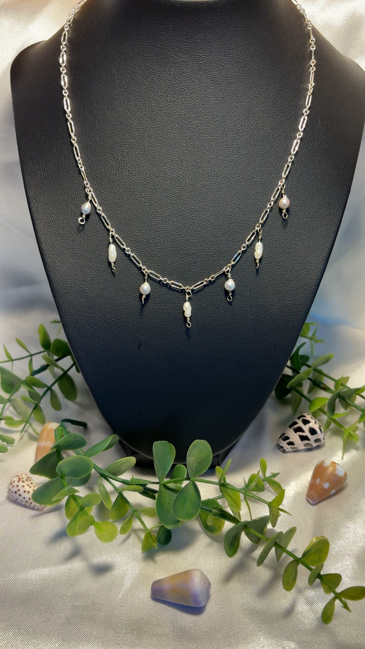 Freshwater & Japanese Akoya Pearls Charm Necklace