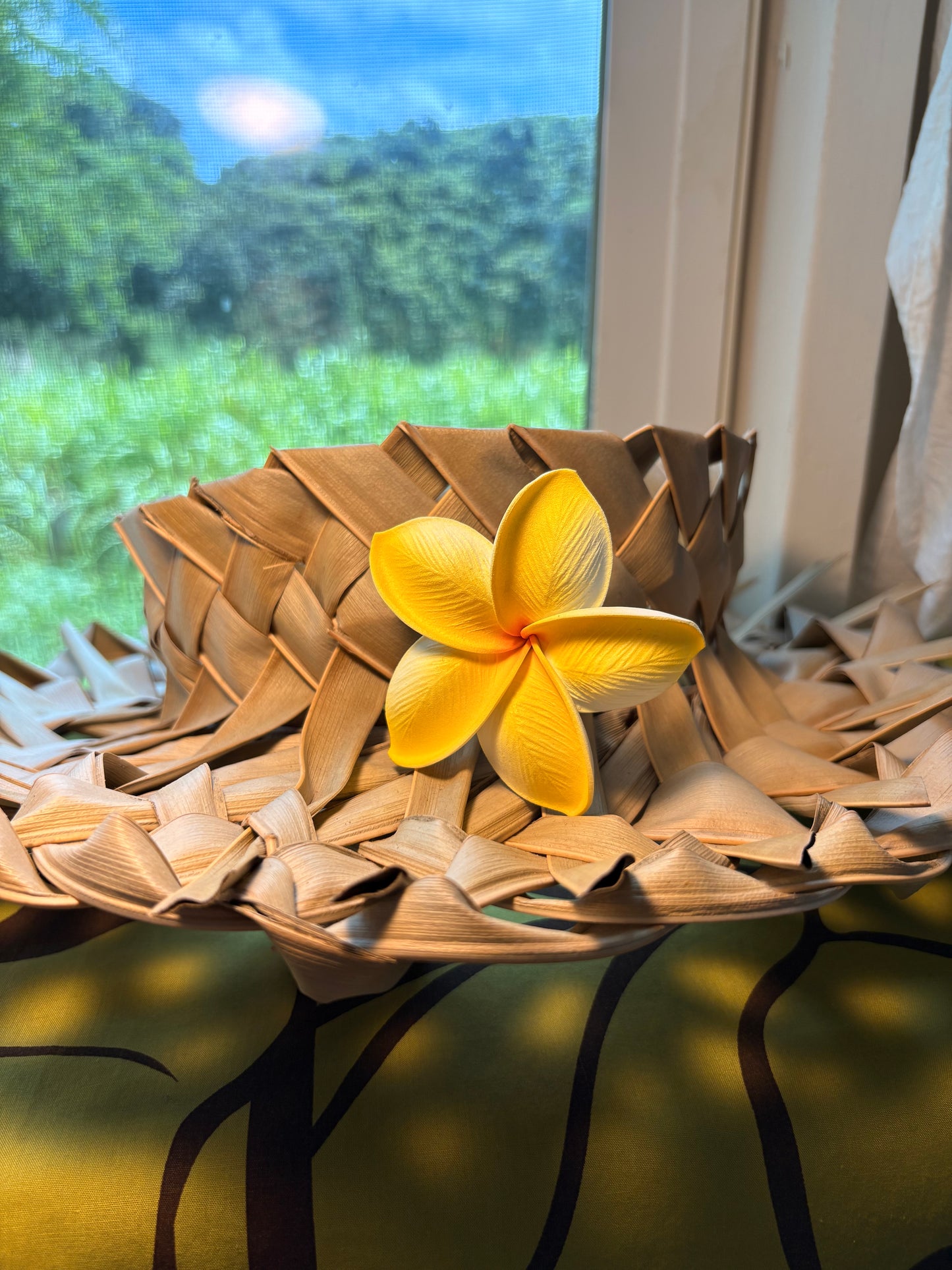Plumeria Foam Flowers with Stem (3")