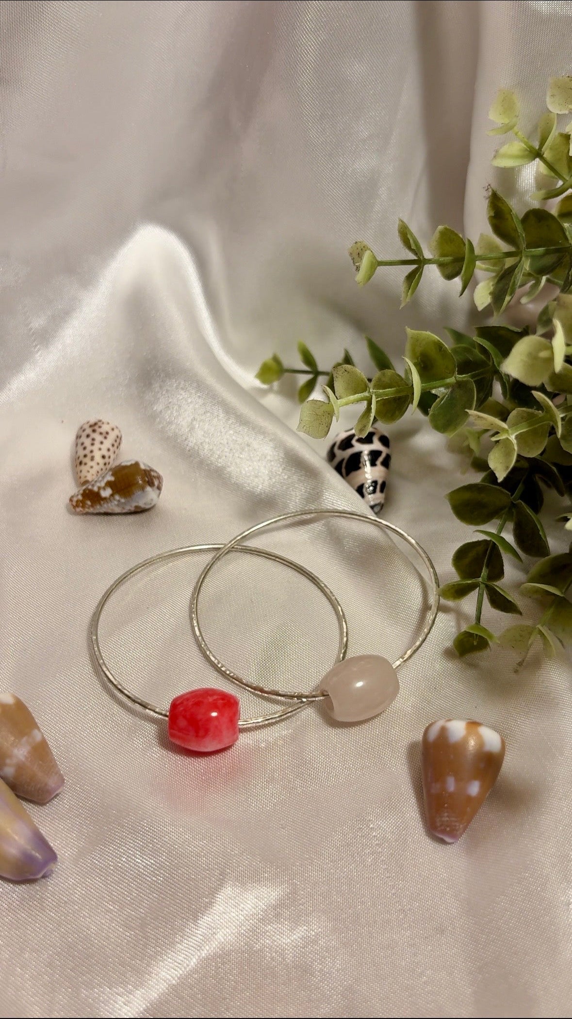 Sterling Silver Jade Barrel Bangle