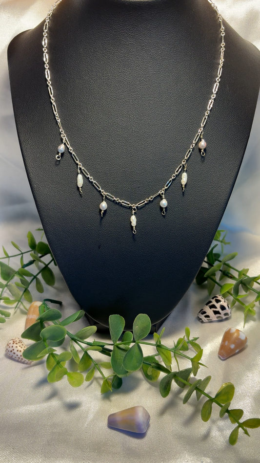 Freshwater & Japanese Akoya Pearls Charm Necklace